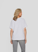 Sunny Side Side Print T-Shirt - Pearl Grey