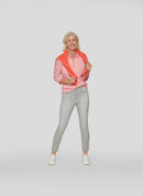 Sunny Side Stripe Polo Shirt - Tangerine