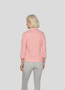 Sunny Side Stripe Polo Shirt - Tangerine