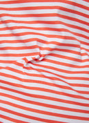 Sunny Side Stripe Polo Shirt - Tangerine