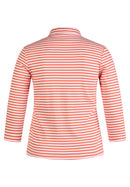 Sunny Side Stripe Polo Shirt - Tangerine
