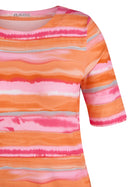 Sunny Side Stripe T-Shirt - Tangerine