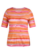 Sunny Side Stripe T-Shirt - Tangerine
