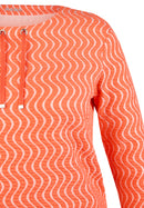 Sunny Side Swirl Print Top - Tangerine