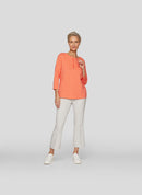 Sunny Side Swirl Print Top - Tangerine