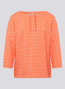Sunny Side Swirl Print Top - Tangerine