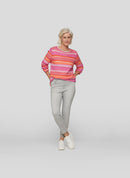 Sunny Side Stripe Jumper - Tangerine