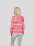 Sunny Side Stripe Jumper - Tangerine