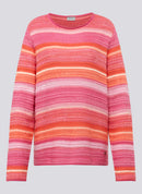 Sunny Side Stripe Jumper - Tangerine