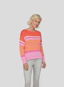 Rabe Sunny Side Stripe Jumper - Tangerine