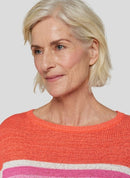 Rabe Sunny Side Stripe Jumper - Tangerine