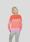 Rabe Sunny Side Stripe Jumper - Tangerine