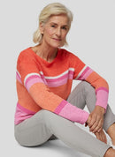 Rabe Sunny Side Stripe Jumper - Tangerine