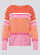 Rabe Sunny Side Stripe Jumper - Tangerine
