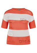 Fresh Vibes Stripe Jumper - Tangerine