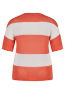 Fresh Vibes Stripe Jumper - Tangerine