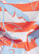 Coral Garden Stripe &amp; Print T-Shirt - Tangerine