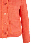 Sunny Side Button Jacket - Tangerine