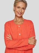 Sunny Side Button Jacket - Tangerine