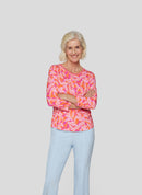 Sunny Side All Over Print T-Shirt - Tangerine