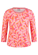 Sunny Side All Over Print T-Shirt - Tangerine