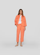 Coral Garden Button Jacket - Tangerine