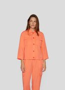 Coral Garden Button Jacket - Tangerine