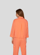 Coral Garden Button Jacket - Tangerine