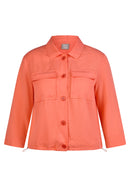 Coral Garden Button Jacket - Tangerine