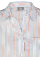 Coral Garden Stripe Blouse - Tangerine