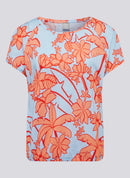Coral Garden Floral Print T-Shirt - Tangerine