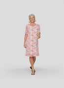 Print Dress - Tangerine