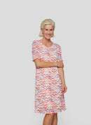 Print Dress - Tangerine