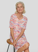 Print Dress - Tangerine