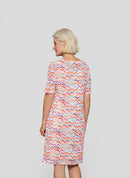 Print Dress - Tangerine