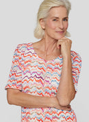 Print Dress - Tangerine