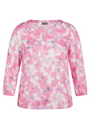 Powder Rose Print Blouse - Almond Blossom