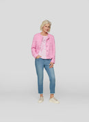 Powder Rose Button Cardigan - Almond Blossom