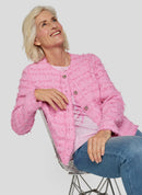 Powder Rose Button Cardigan - Almond Blossom