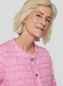 Powder Rose Button Cardigan - Almond Blossom