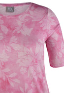 Powder Rose Floral Print T-Shirt - Almond Blossom