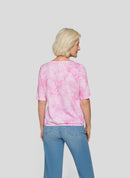 Powder Rose Floral Print T-Shirt - Almond Blossom