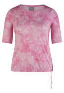 Powder Rose Floral Print T-Shirt - Almond Blossom