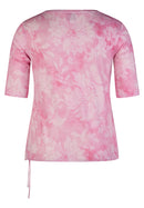 Powder Rose Floral Print T-Shirt - Almond Blossom