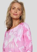 Powder Rose Print T-Shirt - Almond Blossom