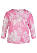 Powder Rose Print T-Shirt - Almond Blossom