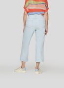Coral Garden Cropped Jean - Super Bleach