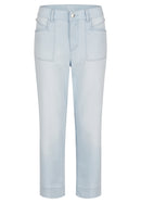 Coral Garden Cropped Jean - Super Bleach