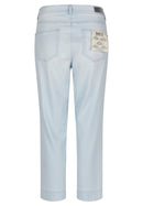 Coral Garden Cropped Jean - Super Bleach