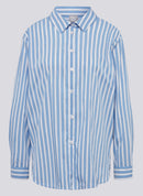 Powder Rose Stripe Blouse - Pastel Blue